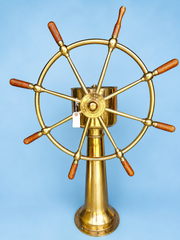 Brass Wheel Pedestal 44"